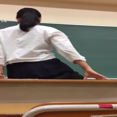 Schoolgirl Displays Her Pussy To The Whole Class